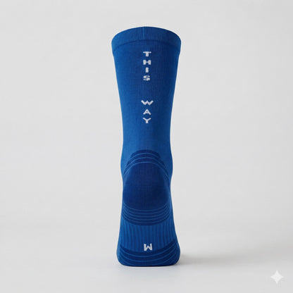Blue Bolt Running Socks