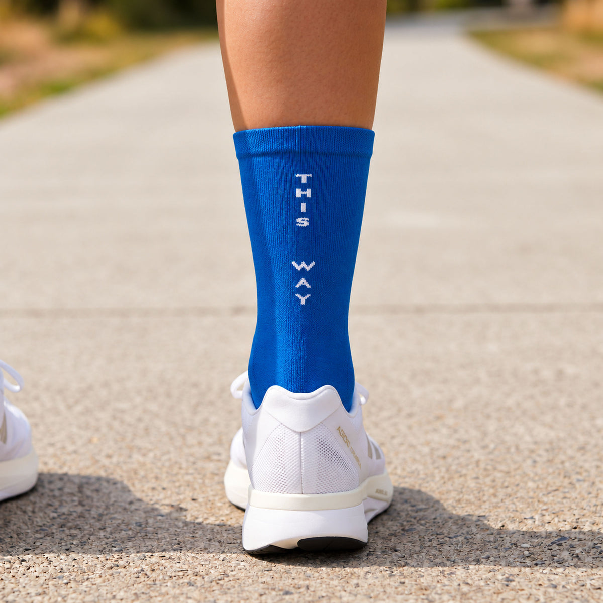 Blue Bolt Running Socks