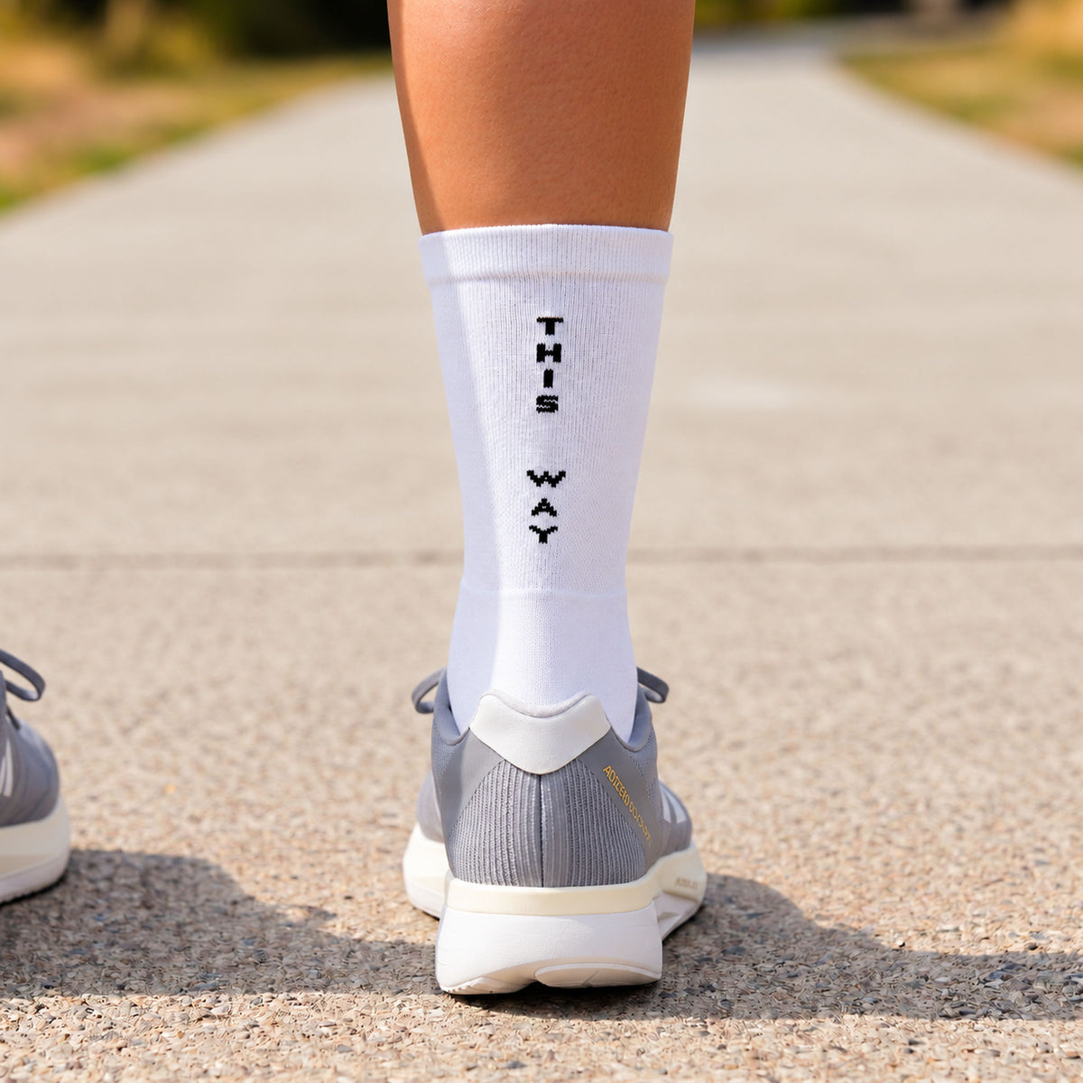 Cloud Pace White Run & Ride Socks