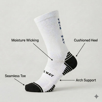 Cloud Pace White Run & Ride Socks