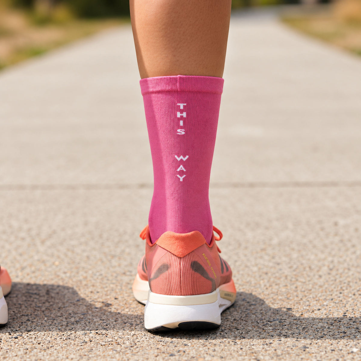 Pink Pulse Running Socks